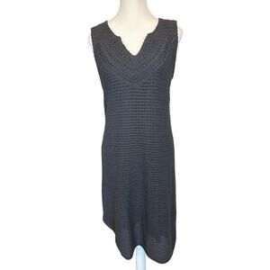 Athleta | Gray Crochet Cotton Knit Dress | Large